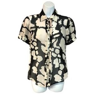 BASLER PRINTED SILK TOP BLOUSE 36